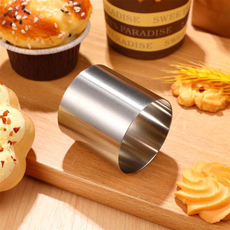 8pcs 5cm Stainless Steel Cake Ring Molds Mousse Cheese Tart Circle Rings Biscuit Mould Kitchen Pastry Baking Tools