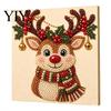 Numbered Canvas Painting Christmas Faux Pearl Art Kit, Santa Snowy Cottage DIY Kits for Adults 3D Bead Craft Set Adults, Home Winter Holiday