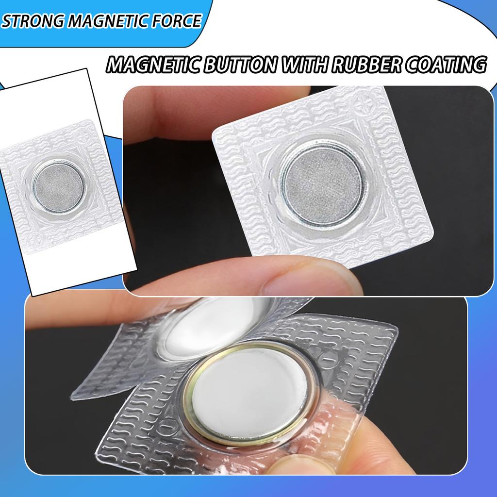 Strong Magnetic PVC Coated Magnet Buttons Snaps For Bags Luggage Clothes Curtains