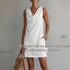New Women's Sleeveless Loose Swing Dress, European & American Casual Style