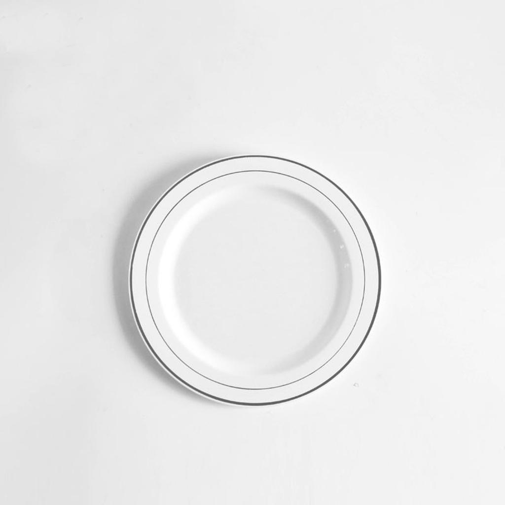 10-pack Plastic Plates, Disposable Dinner Plates/salad Plates/dessert Plates, Suitable For Weddings, Parties And Holiday Party Supplies