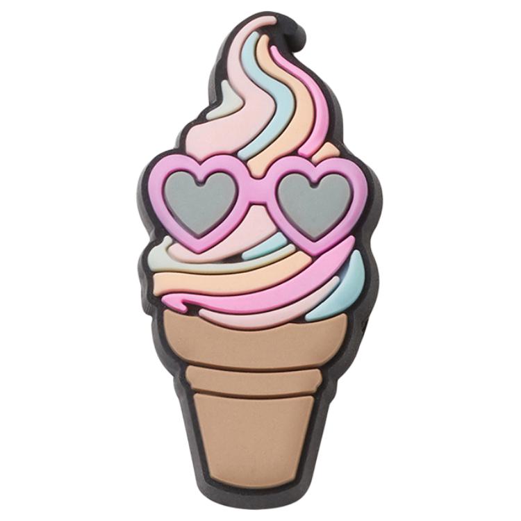 Crocs Ice Cream Shape Shoe Accessories Unisex Couple Multicolor