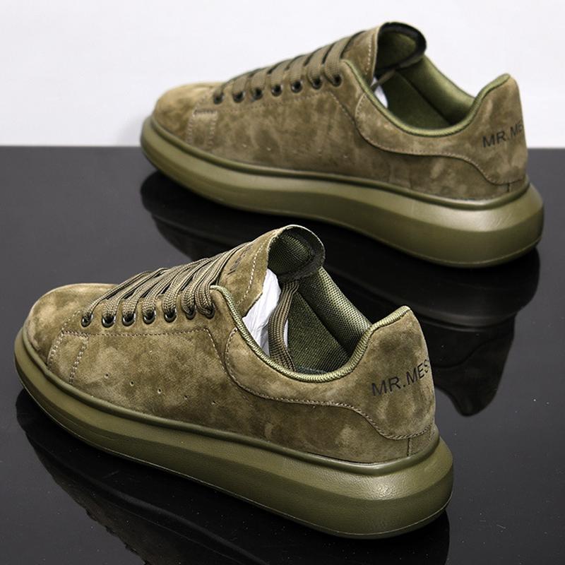 Sneakers Casual Übergröße 43 44 Damen Herren Designer Board Schuhe Mode Mikrofaserleder Erhöhte Interne Flache Plateau Schuhe