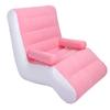 Inflatable Sofa Ergonomic S Shaped Portable Soft Flocking   Blow Up Couch for Home Travel  