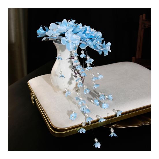 Women Hair Clip Faux Pearls Flower Decor Hairpins Wedding Parties Proms Floral Headdress Hair Accessories