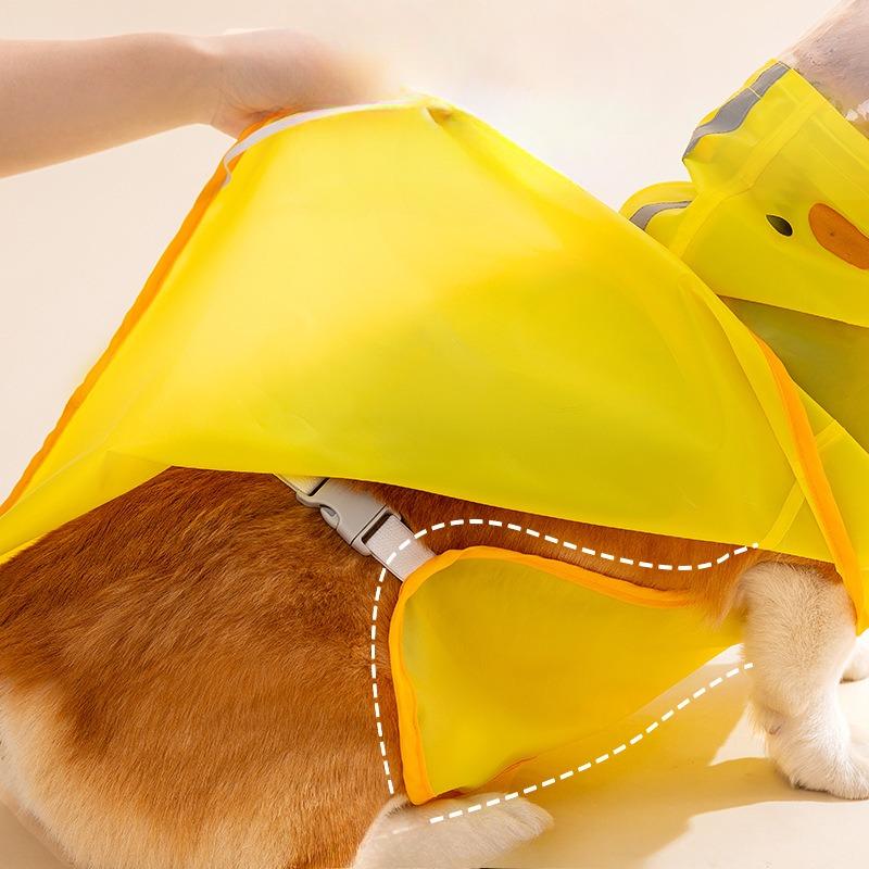Small and Medium Dog Special Dog Raincoat Corgi Teddy Schanery Chai Dog Pet Rainy Day Clothes Waterproof Bellyband