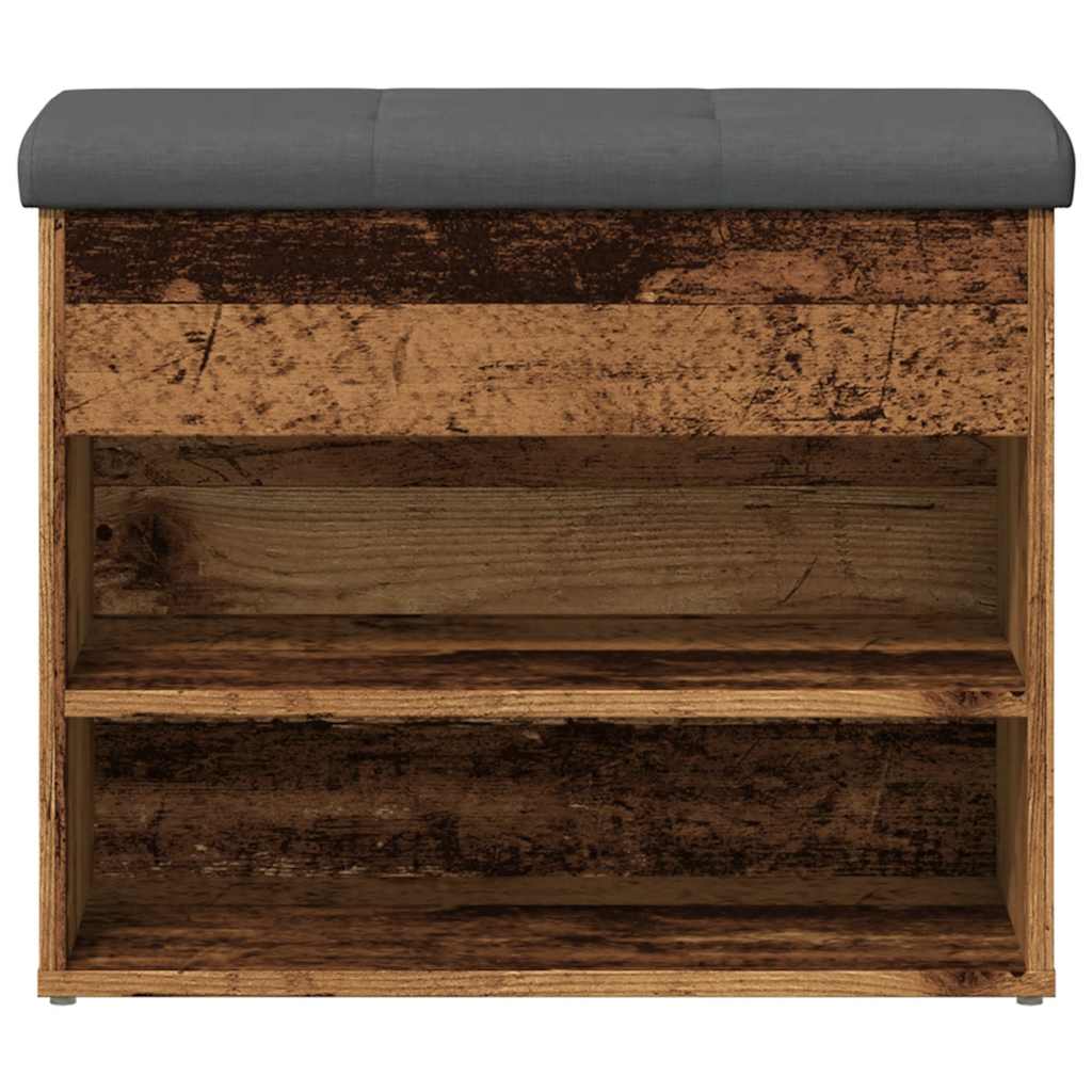 Shoe Bench with Vintage Wood Look 62 x 32 x 50 cm Engineered Wood