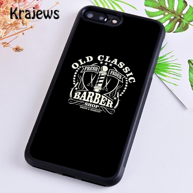 Krajews Barber Funny Vintage Classic Barber Retro Phone Case For iPhone 16 15 SE2020 14 7 8 Plus 11 12 13 Pro Max Fundas