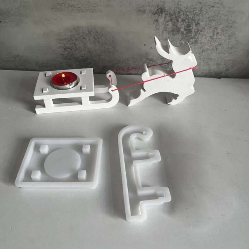 Stylish Handmade Soap and Candle Crafting Christmas Silicone Mould Flexible Home Decoration Supplies for Art Projects