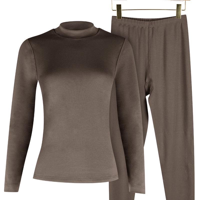 

Женский бесшовный термобелье с начесом и полувысоким воротником L верблюд