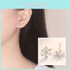 Silver Snowflake Stud Earrings Womens Girls Jewellery Xmas Gift Jewelry Elegant