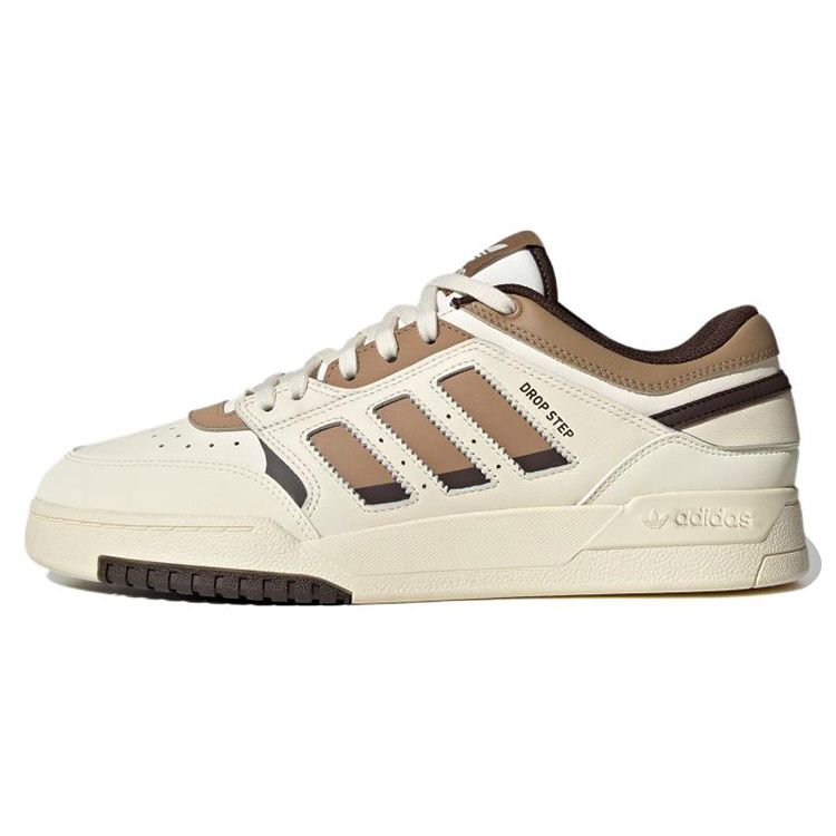 Adidas Originals Drop Step Non-Slip Durable Low-Top Skate Shoes Unisex Skate Shoes Yellow Brown H03684