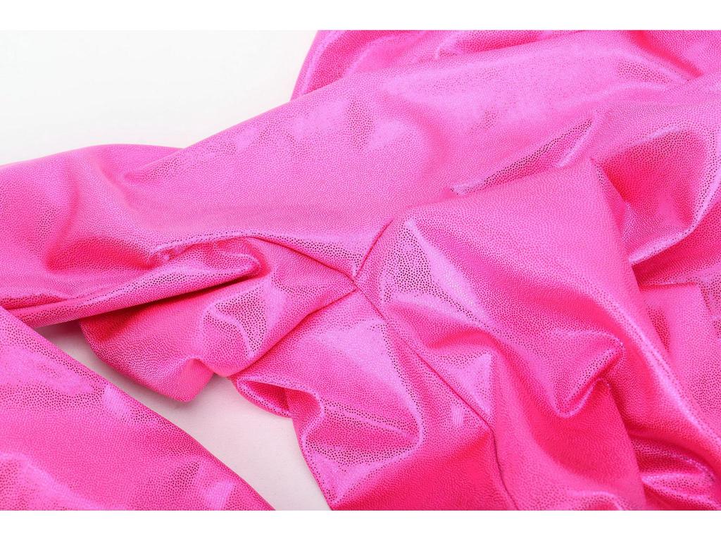 Leggings da Ballo e Yoga per Bambini in Lamina Dorata Lucida: Alta Elasticità, Traspirante