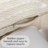 Cotton Yarn Jacquard Tufted Tassel Throw Pillow Cover Office Waist Cushion Home Sofa Bedside Cushion
