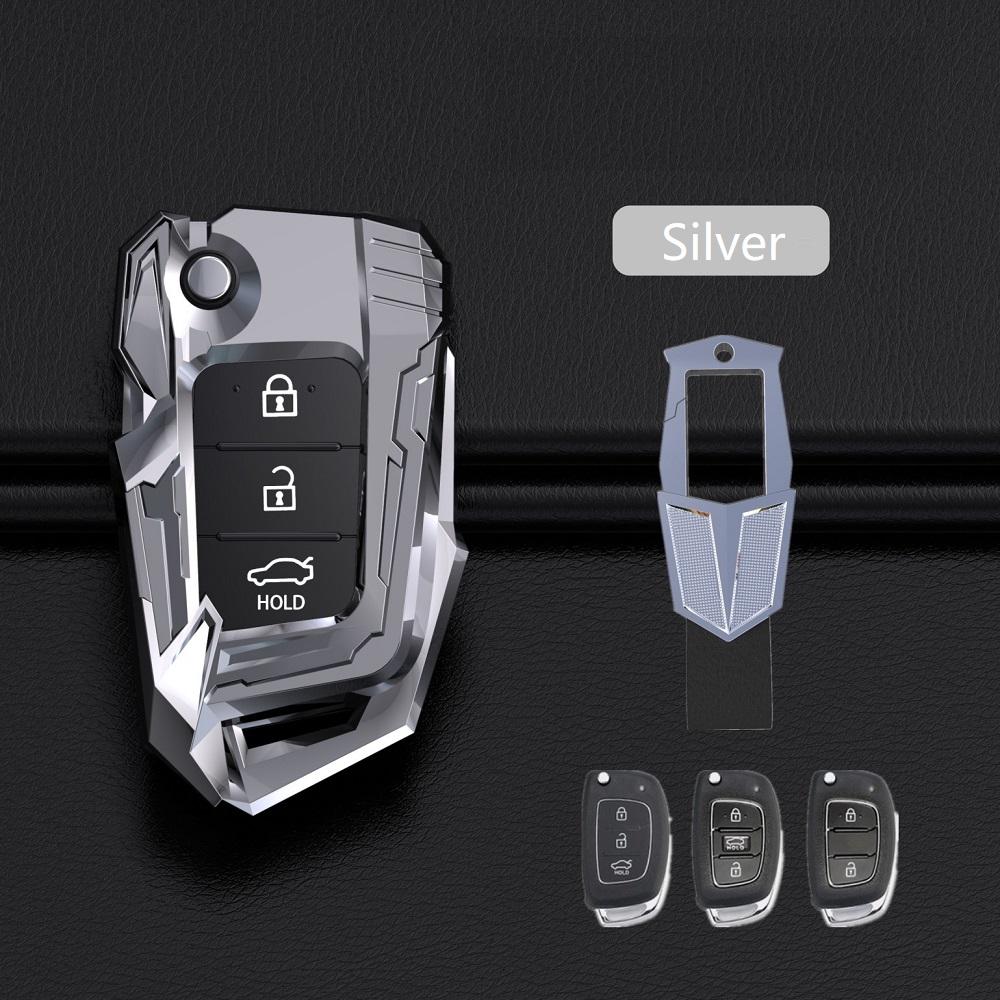 Interior Mouldings Zinc Alloy Car Remote Key Fob Case Key cover For Hyundai Tucson Creta ix25 i20 i30 HB20 Elantra Verna Sonata