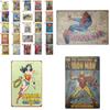 Classic Creative Cartoon Superhero Tin Sign For Bar Pub Home Wall Decor Retro Metal Poster