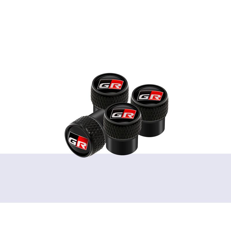 

4 шт. алюминиевые автомобильные колпачки для клапанов шестиугольных шин, пылезащитные колпачки для GR Sport Gazoo Racing RAV4 C-HR Avensis Prado, автостайлинг