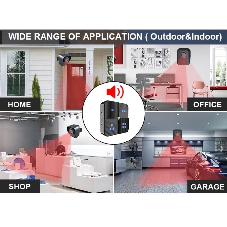 IP65 Waterproof Wireless Driveway Alarm With PIR Motion Sensor Detector Up To 800 Meters Detect Range