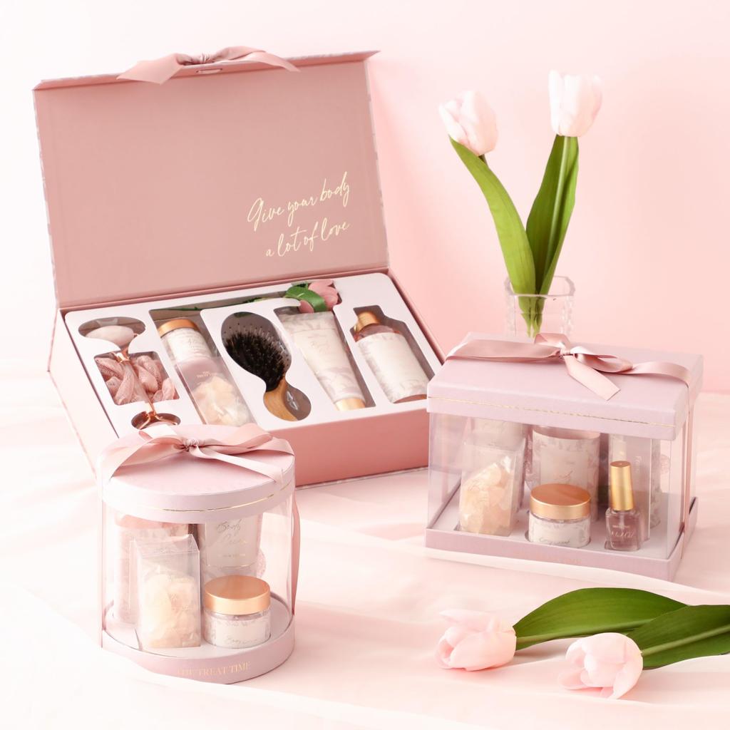 Francfranc The Treat Time Body Care Gift Medium Soap Set of Body Care and Bath Perfect As a Gift Set, (Rose & Scent), 5-Piece Products,