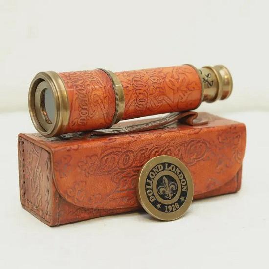 Brass Spyglass Telescope Dollond London 1920 Replica Nautical Decor Pirate Monocular Collectible Gift