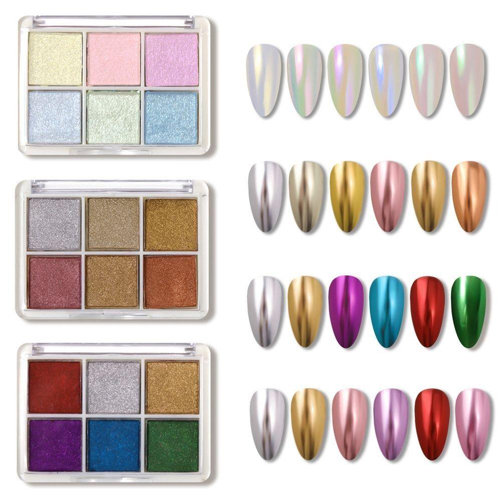 Vylepšení nehtů Manikúra Dekorace Aurora Prášek Magické Zrcadlo Prášek Pevný Zlatý Prášek