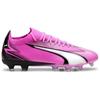 PUMA Ultra Match Low top AG Artificial Ground FG Firm Ground Fabric Abrasion Resistant Soccer Shoes Unisex Pink White 107754-01