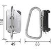 Tajima SFKHS-CL Detachable Tool Holder, Stainless Steel, Carabiner, Large