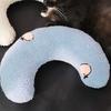 Calming Pillow for Pets Soft Dog Bed Pillow U-Shaped Neck Support Plush Fluffy Half Donut Cushion Pet Pillow for Small Dogs Cats