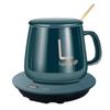 Insulated Ceramic Cup Warmer with USB, Adjustable 3-Level Temperature Display
