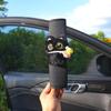 Black Cat Plush Car Seat Belt Cover Comfortable Soft Fabric Universal Fit for Adult Kid Car Interior Decor Daily Use