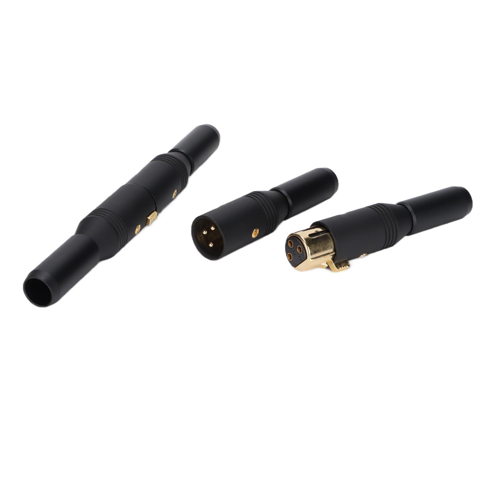 

Preffair 4PCS XLR Plug Connector Plated XLR Male and Female Balanced Plug Soldering Plug