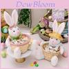 Adorable Easter Bunny Plush Toy Basket Colorful Egg Storage For Holiday Decorations