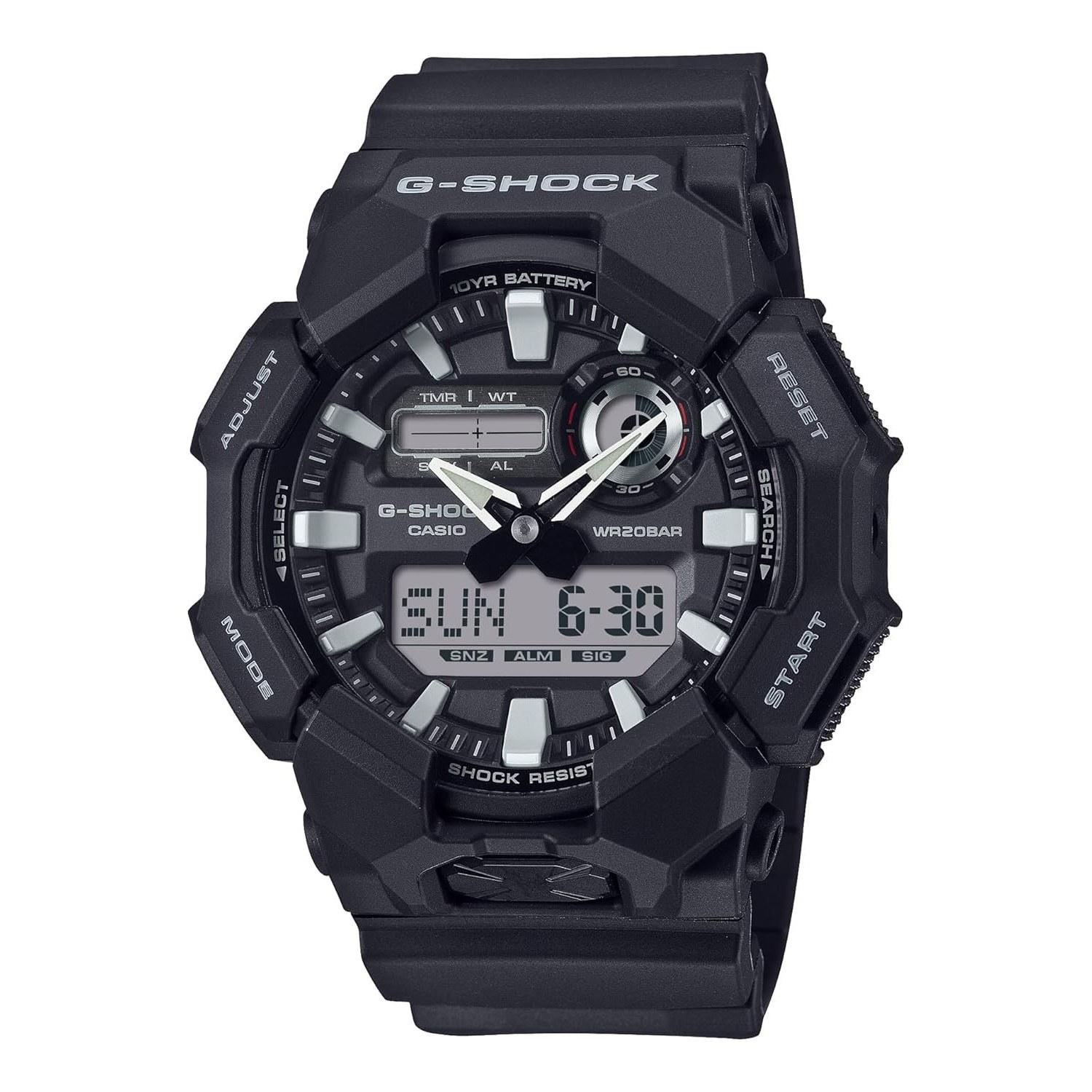 

Наручные часы Casio G-Shock с долговечной батареей, модель GA-010-1AJF, изготовленная из биопластика, мужские, черные.