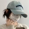 Cowboy Baseball Cap Women'S Versatile Wide Brim Show Face Small Peaked Cap Japanese Soft Top Big Head Hat