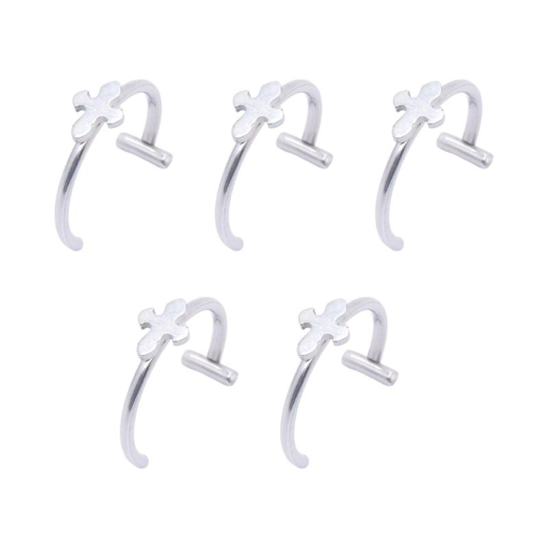 Fashionable Clip On Lip Jewelry Comfortable Wear Stainless Steel Imitation Lip Rings for Special Occasion Outfit