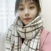 Sciarpa a Quadri Invernale da Donna, Stile Giapponese-Coreano Carino, Versatile Scaldacollo Caldo a Sciarpa