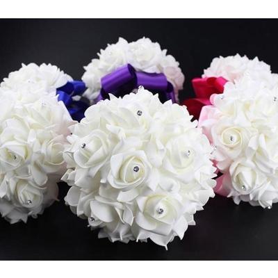 Elegant Colorful Bride Bridesmaid Rose Artificial Hands Holding Wedding Flowers Bridal
