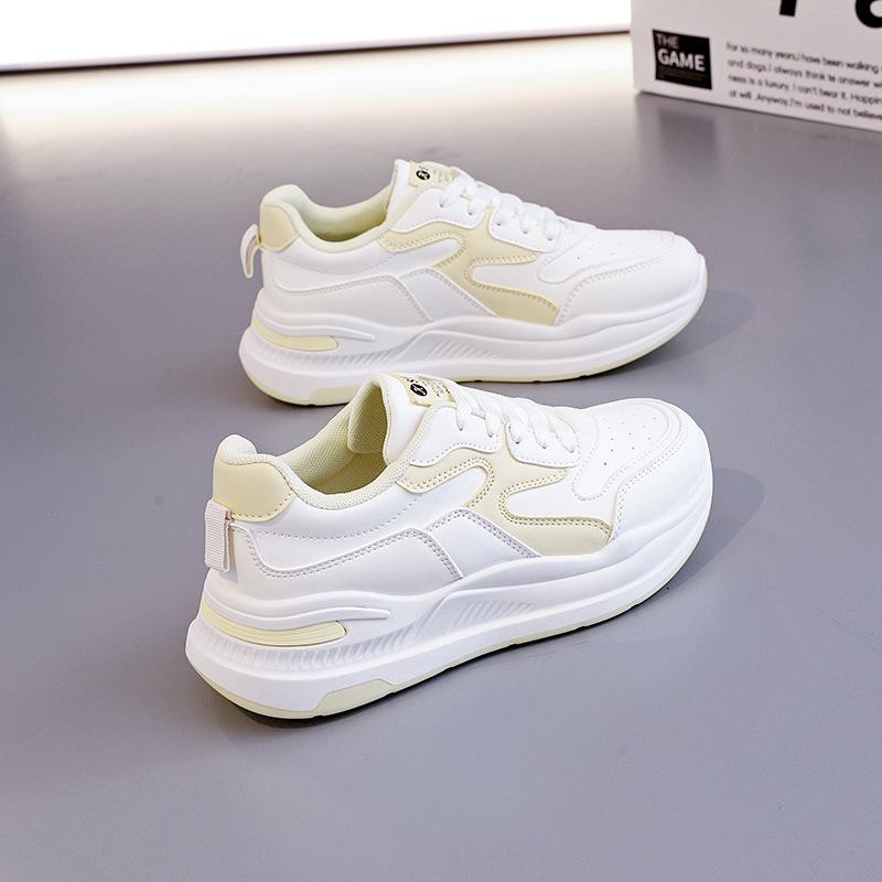 

Fashion Women s fashionable versatile spring autumn flat thick shoes spring new casual comfortable sports shoes breathable sneakers 35 жёлтый
