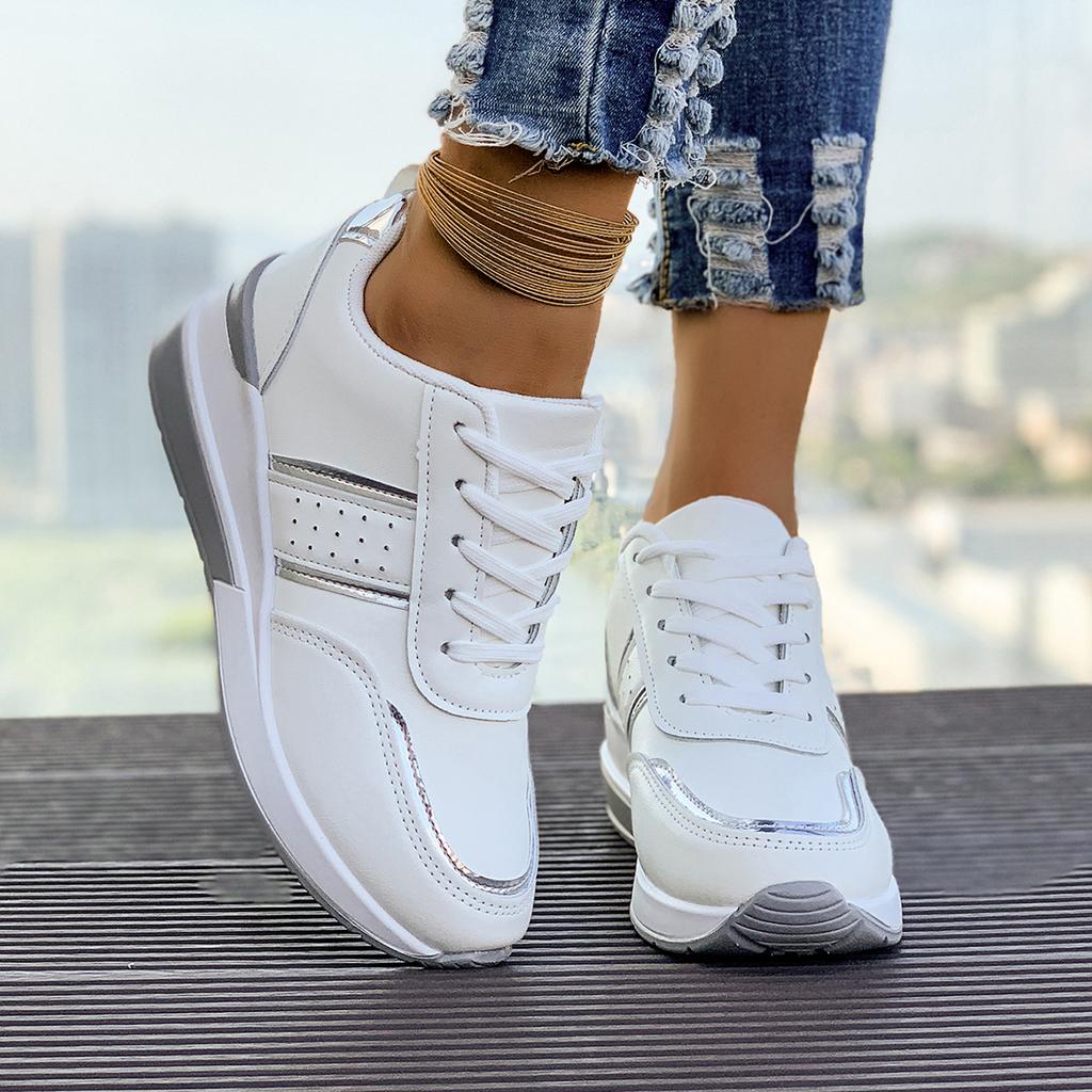 Mode Damen Sneaker Neu Leder Patchwork Laufschuhe Designer Schuhe für Damen Mode Plateau Outdoor Sneaker Damen Zapatos De Mujer