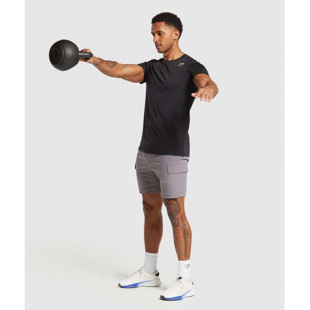 Gymshark Stretch Woven Cargo Shorts Medium Grey A6a8v Gb7l