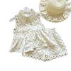 Girls' 2026 Summer Polka Dot Two-Piece Set: Stylish Lapel Top & Lace Shorts
