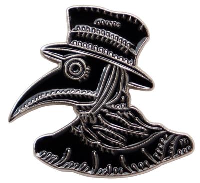 Plague Doctor Pin Badge, Medico Della Peste Design, Alloy