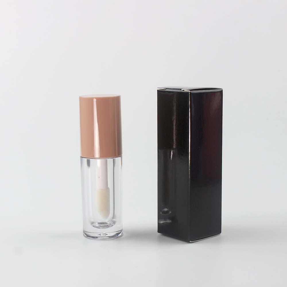 6ml Clear Plastic Thick Fat Lip Gloss Tube, Electroplated Lip Oil Lip Glaze Empty Container for DIY