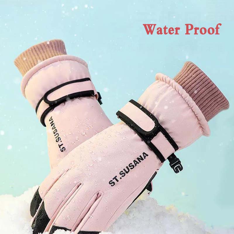 Warm Gloves Women Winter Korean Version Plus Velvet Thick Touch Screen Cycling Type Ski Gloves Men