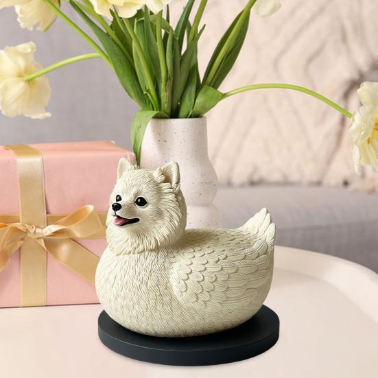 Dog Duck Figurine French Bulldog Corgi Samoyed Dobermann Border Collie Statue Sculpture Home Office Decoration Ornament