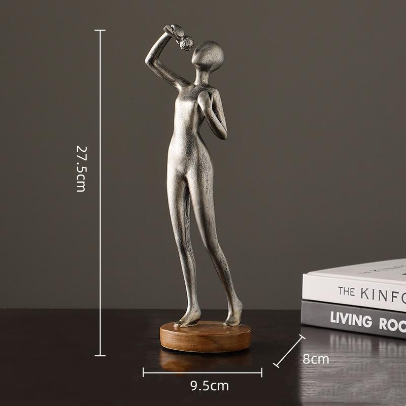 Смола Ручная работа Реалистичная Фигура Скульптура Абстрактный Музыкант Виолончель Виолончелист Гитара Гитарист Фигурки Украшение для Дома