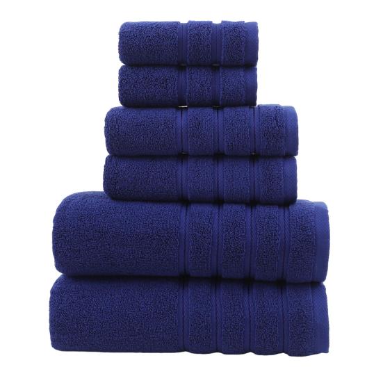 6 Pcs/Set Towel Set Includes 2 Bath Towels 2 Hand Towels 2 Washcloths Different Size Highly Absorbent Cotton Anti-Shrinkage Home Hotel Kitchen Towels