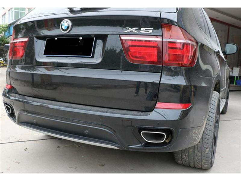 Stainless Steel Square Tip Exhaust Cover for 08-13 BMW X5 E70