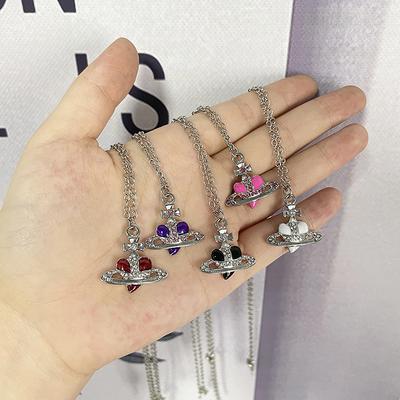 Liefdesketting hangers Saturnus ketting Gouden hart ketting ketting