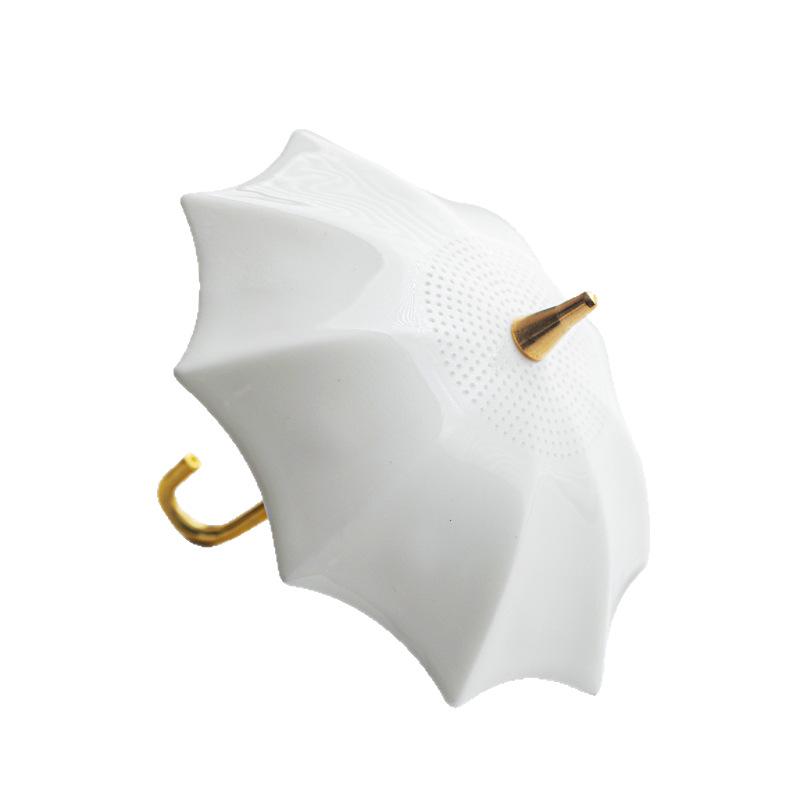 Creative Umbrella Tea Filter Tea Leak Ceramic Tea Filter Tea Barrier Suet Jade Tea Filter Kung Fu Tea Set Ornament
